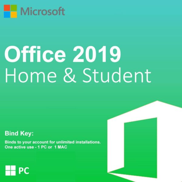 Microsoft Office Home & Student 2019  1 – PC ONLY – Digital License product key